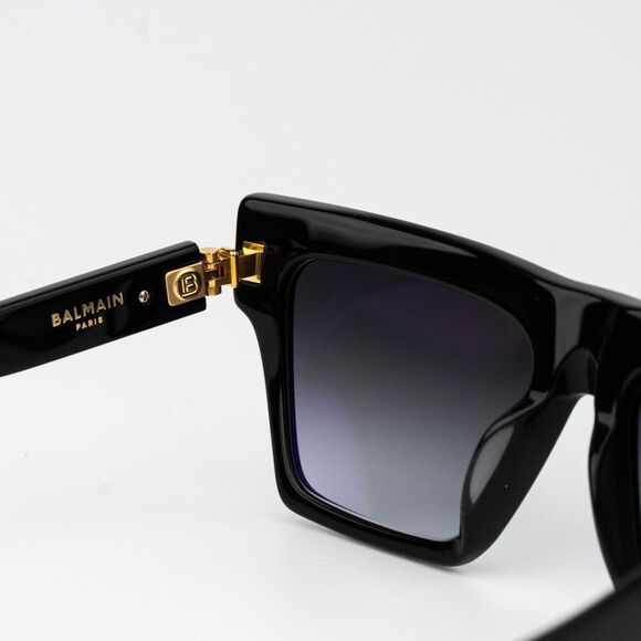Balmain Women Sunglasses Titanium Black Gold Grey Cat Eye B-V BPS-121A-54 main image 11